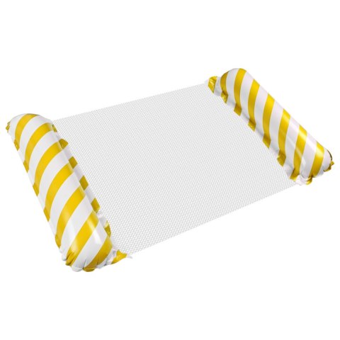 Materac dmuchany plażowy hamak wodny leżak fotel krzesło do pływania basenu żółty