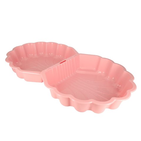 Piaskownica zamykana basen Muszelka Twins podwójna 2w1 160x87,5x19,5cm różowa