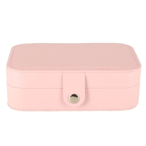 Szkatułka pudełko na biżuterię organizer różowy