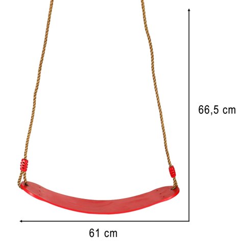 Huśtawka ogrodowa dla dzieci płaska wytrzymała czerwona