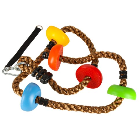 Lina do wspinaczki huśtawka sznur wspinaczkowy z węzłami platformami 200cm