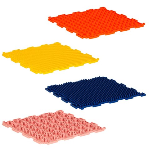 Mata sensoryczna puzzle montessori do masażu stóp 8 elementów kolorowe