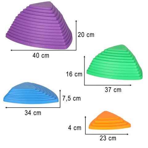 Ścieżka sensoryczna kamienie rzeczne do treningu równowagi podłoga to lawa gra 11 elementów kolorowa