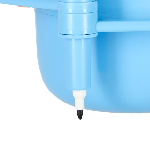 Zabawka interaktywna robot nauka rysowania fiszki kolorowe mazaki niebieski