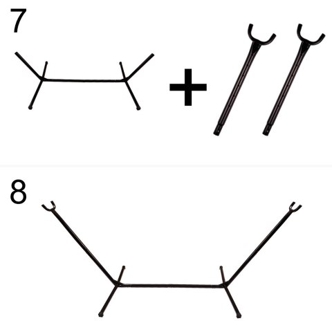 Hamak ogrodowy ze stelażem huśtawka duża mocna pokrowiec 247cm 100kg
