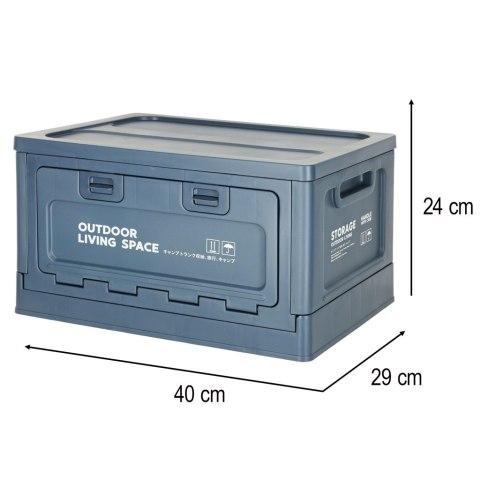 Organizer do bagażnika samochodowy pudełko skrzynka składana 25l granatowa