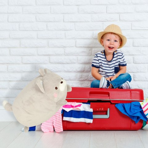 Poduszka podróżna 2w1 rogal pod kark do samolotu samochodu maskotka kot