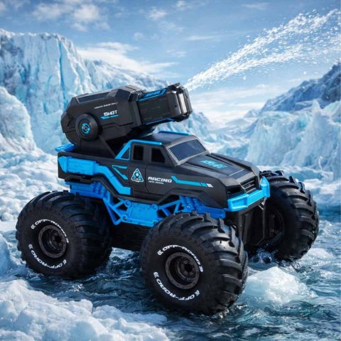 Samochód RC amfibia wodoodporny sterowany gestami ręką + 2 piloty niebieski