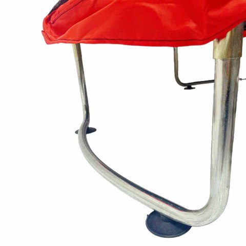 Trampolina dla dzieci ogrodowa siatka piłki koszykówka 155cm czerwona