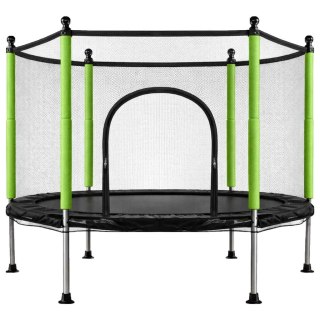Trampolina do domu ogrodu dla dzieci siatka piłki 140cm 55inch zielona