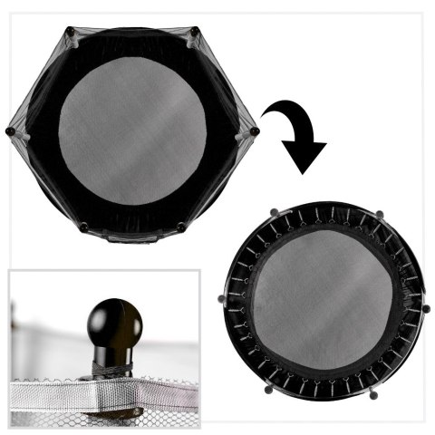 Trampolina do domu ogrodu dla dzieci siatka piłki 140cm 55inch zielona