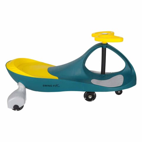 Jeździk grawitacyjny LED Swing Fix S3 świecące koła butelkowy żółty