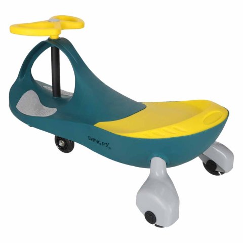 Jeździk grawitacyjny LED Swing Fix S3 świecące koła butelkowy żółty