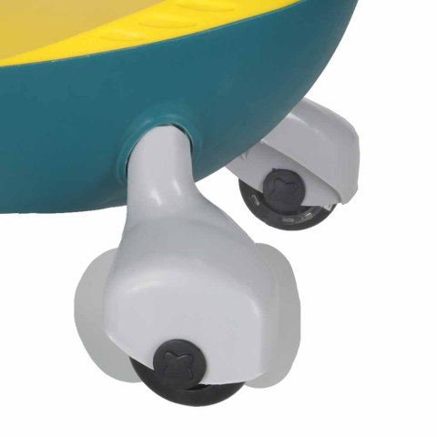 Jeździk grawitacyjny LED Swing Fix S3 świecące koła butelkowy żółty