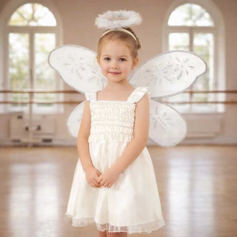 Kostium strój karnawałowy przebranie aniołek aureola jasełka 3 el rozmiar M