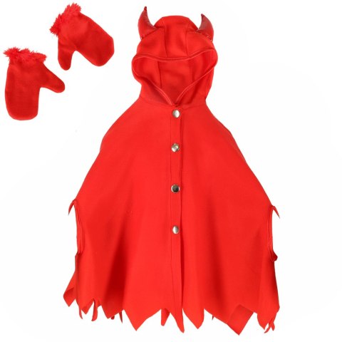 Kostium strój karnawałowy przebranie czerwona peleryna r. S 100-110