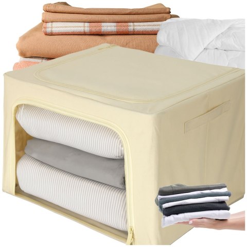 Organizer na pościel do szafy torba ze stelażem do przechowywania na ubrania zabawki 66L