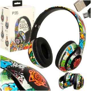 Słuchawki bezprzewodowe nauszne Bluetooth RGB Gaming Sport 200mAh