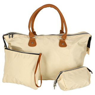 Torba podróżna wielofunkcyjna do wózka dla mamy zestaw beżowa