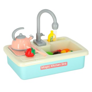Zlewozmywak zlew do mycia naczyń dla dzieci z akcesoriami leci woda niebieski