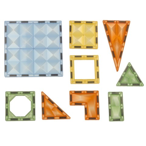 Klocki magnetyczne konstrukcyjne świecące zwierzęta 124 elementy