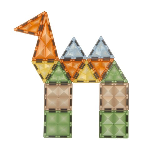 Klocki magnetyczne konstrukcyjne świecące zwierzęta 90 elementów