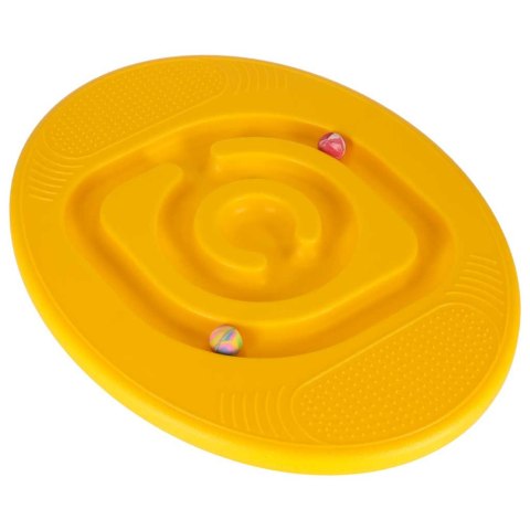Równoważnia do balansowania deska z labiryntem dla dzieci żółta