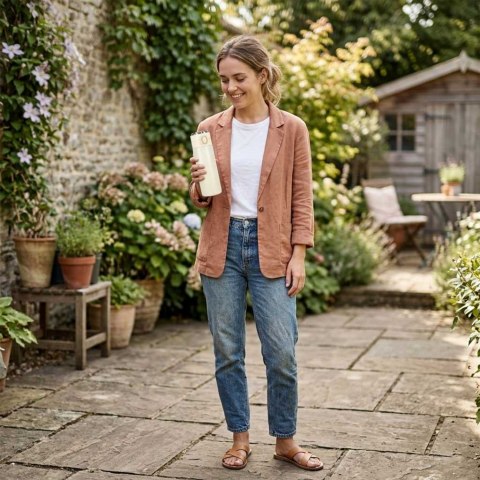 Kubek bidon termiczny z ustnikiem termos LED 350ml beżowy