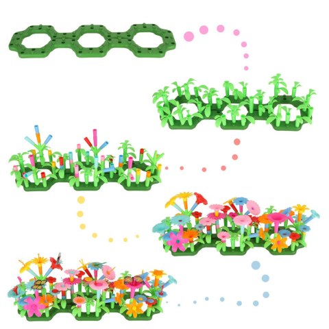 Kwiatki klocki kreatywne ogród kwiatowy 175 elementów