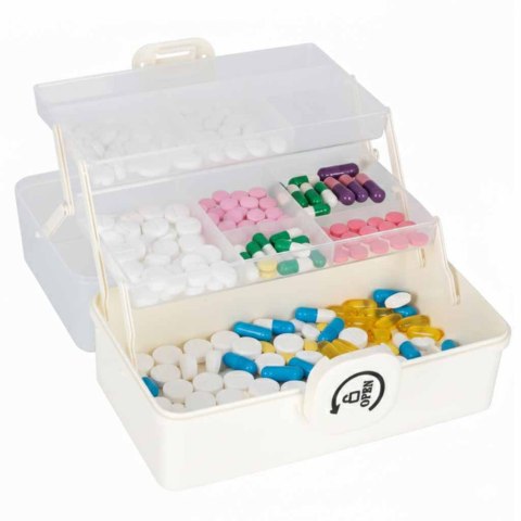 Organizer na leki pojemnik pudełko kasetka apteczka duży XL na zamek skrzynka 29x19x15,5 cm