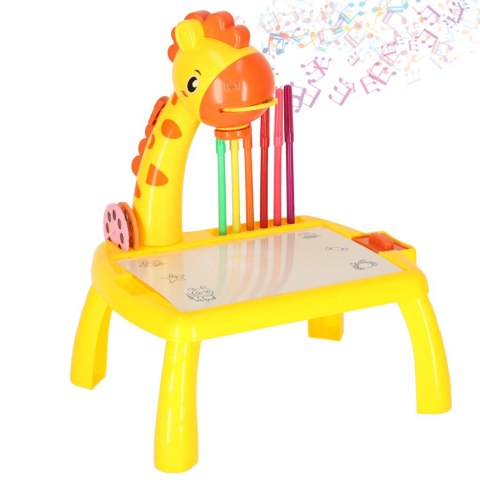 Projektor rzutnik stolik stół do rysowania żyrafa żółta