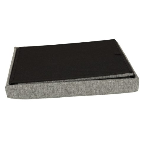 Pufa składana ze schowkiem otwierana do siedzenia podnóżek szary 38x38x38cm