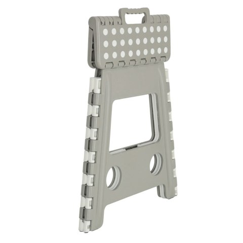 Stołek taboret składany antypoślizgowy wysoki 39,5 cm jasny szary