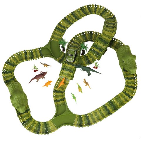 Tor wyścigowy dinozaury samochody XXL TRACK 240 elementów