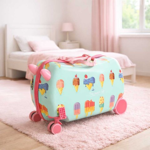 Walizka podróżna dla dzieci na kółkach bagaż podręczny lody
