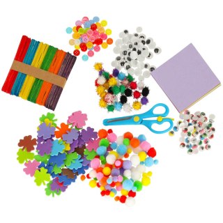 Zestaw kreatywny dla dzieci plastyczny rękodzieło do prac ręcznych XXXL 1200 elementów